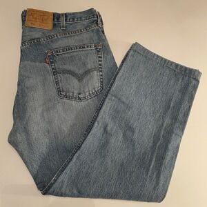 Vintage Levi's 501 Jeans Light‎ Wash Denim Straight Leg Classic Fit W40 L30 USA